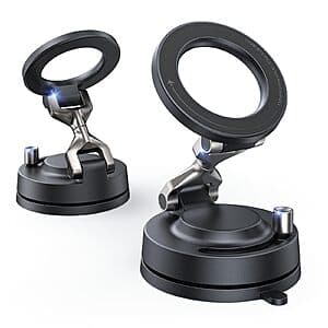 Meifigno Vacuum Suction & Magnetic Phone Holder Car Mount $10