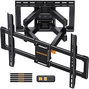 Perlegear Full Motion TV Wall Mount for 42-90" TVs (Holds up to 132-lbs) $31.90 + Free S&H