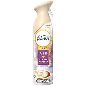 8.8-Oz Febreze Luxe Air Freshener Spray (Cuddle Weather/Chai Tea Vanilla) $1.50