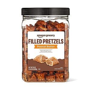 Prime Members: 24-Oz Amazon Grocery Peanut Butter Filled Pretzels $4 w/ S&S + Free S&H